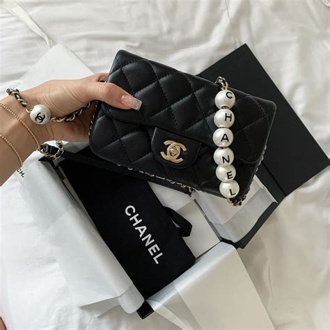 chanel handbag with pearl chain|Chanel bag new collection.